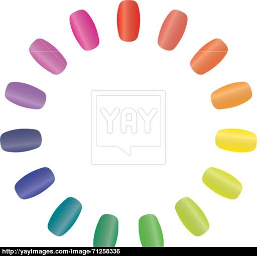 512x510 Nail Rainbow Vector