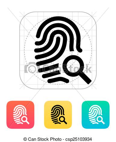 385x470 Fingerprint And Thumbprint Icon. Vector Illustration.