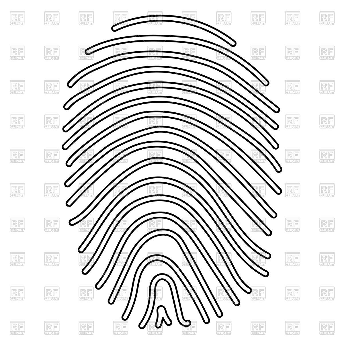 1200x1200 Fingerprint Line Icon Vector Image Vector Artwork Of Icons And