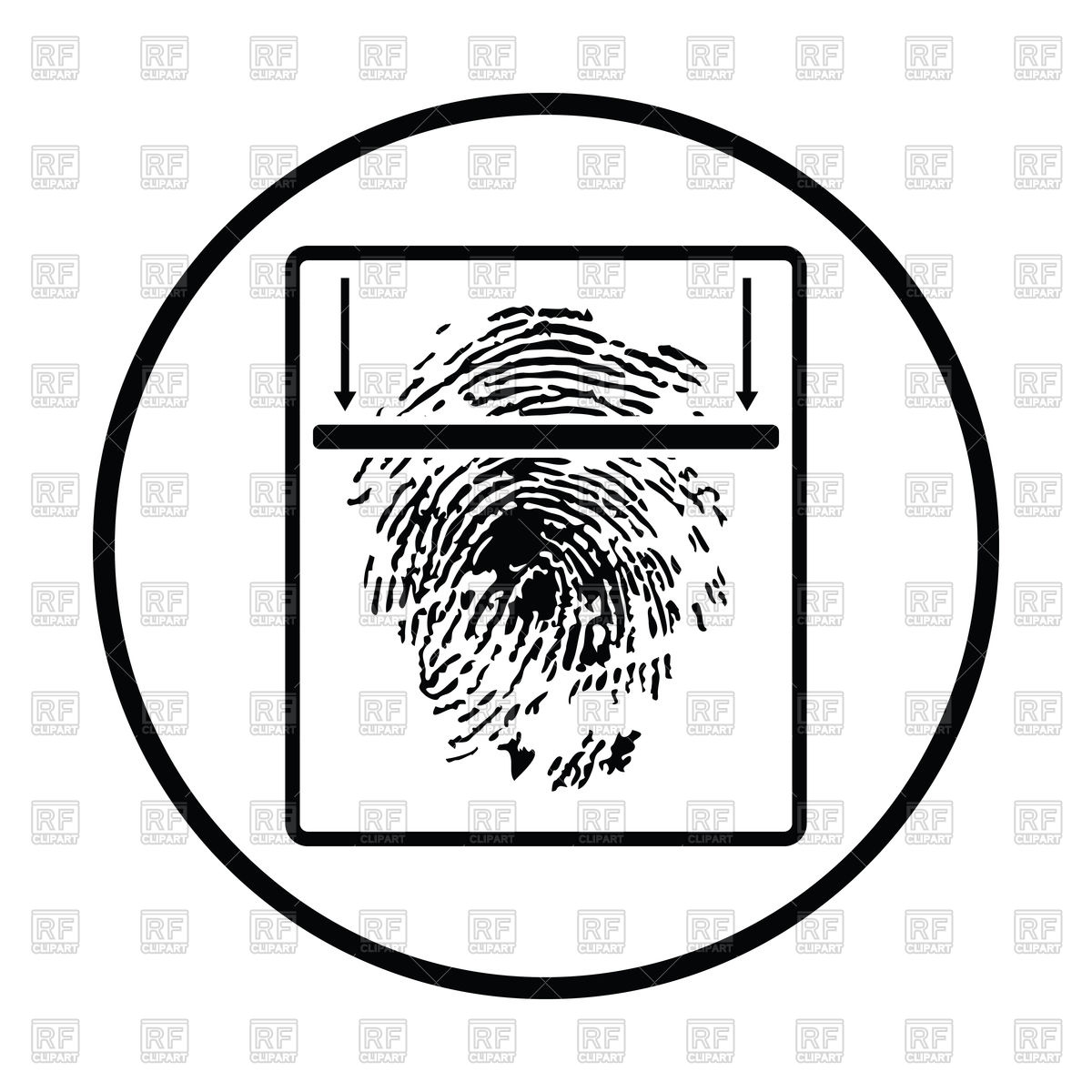 1200x1200 Fingerprint Scan Icon Vector Image Vector Artwork Of Signs