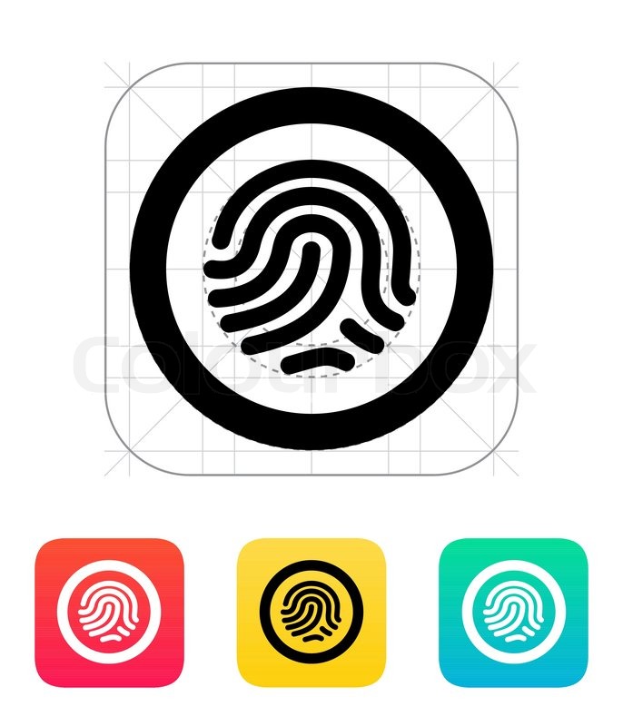 686x800 Fingerprint Scanner Icon. Vector Illustration. Stock Vector