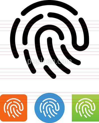 400x497 Vector Human Fingerprint Icon