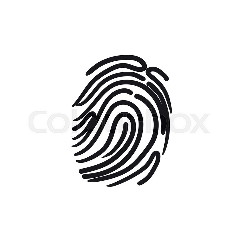 800x800 Fingerprint Vector Sketch Icon Isolated On Background. Hand Drawn