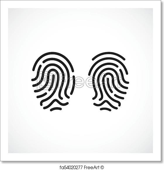 561x581 Free Art Print Of Fingerprint Vector Icon. Fingerprints Vector