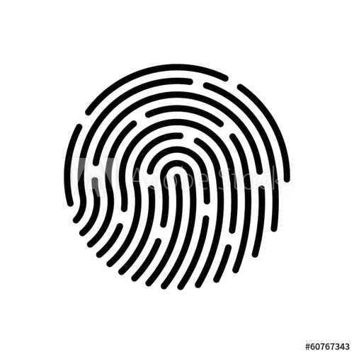 500x500 Vector Fingerprint. Vector Illustration