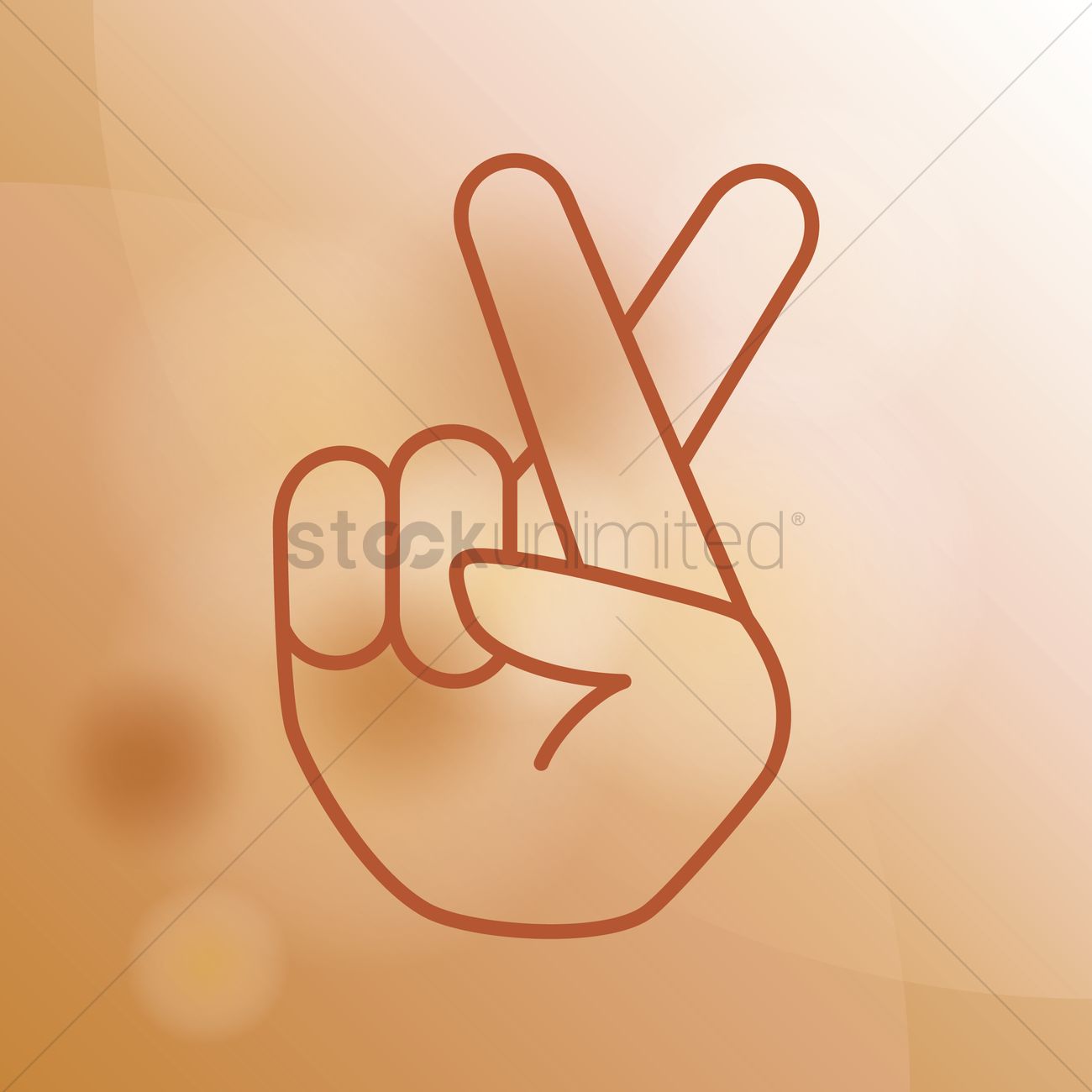 1300x1300 Fingers Crossed Vector Image