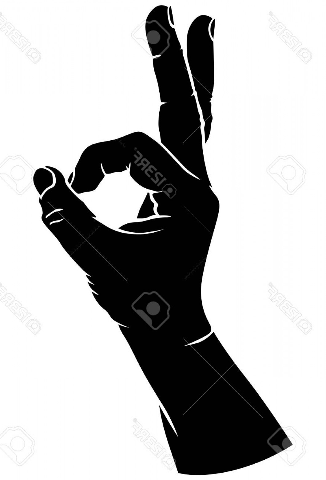 1060x1560 Photostock Vector Silhouette Black And White Image Of Hand With
