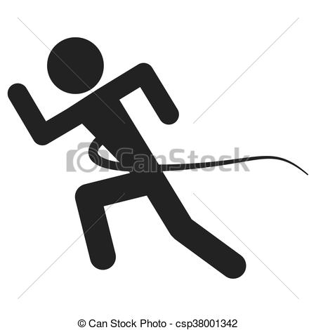 450x470 Simple Silhouette Of Person Running Into Finish Line Vector