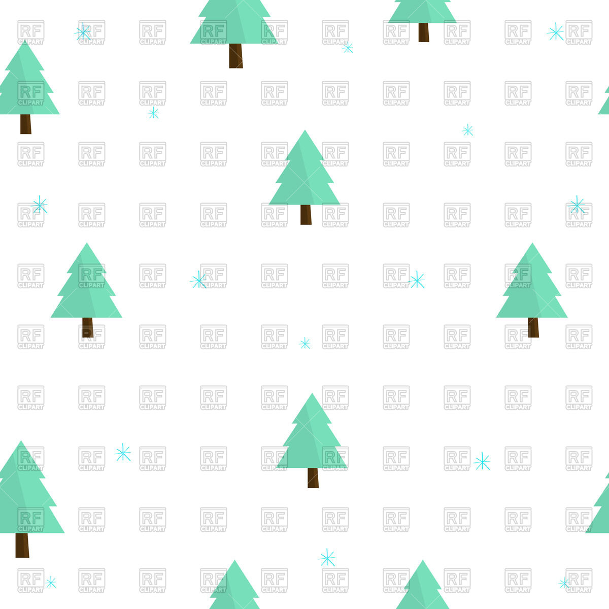 1200x1200 Seamless Christmas Wallpaper With Cartoon Fir Tree Vector Image