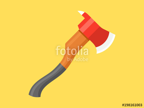 500x375 Fire Axe Flat Vector Illustration Stock Image And Royalty Free