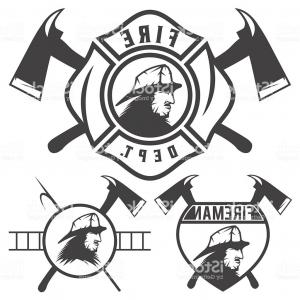 300x300 Photostock Vector Firefighter Volunteer Badge Is An Illustration
