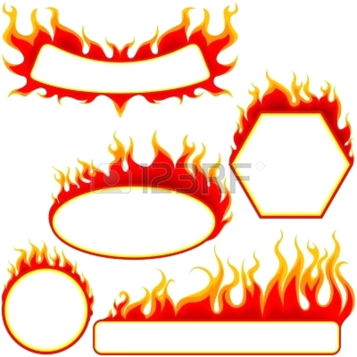 1200x1200 62382130 Simple Fire Border Patterns And Round Frame Flame Borders