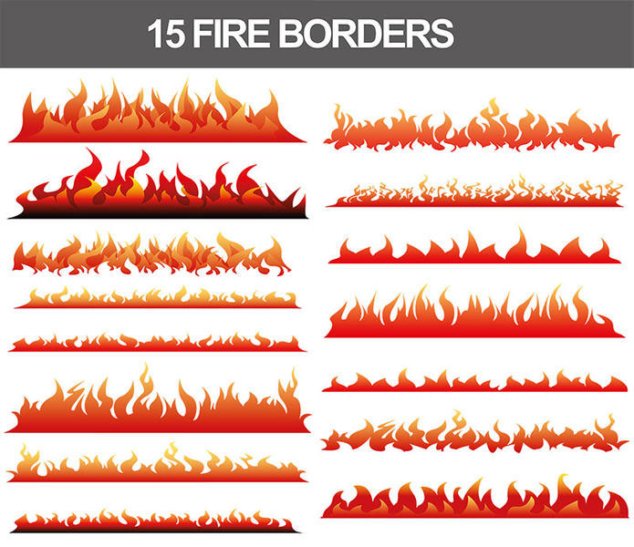 695x600 Free Vector Fire Border Vectors Illustrationfree Vectors Art