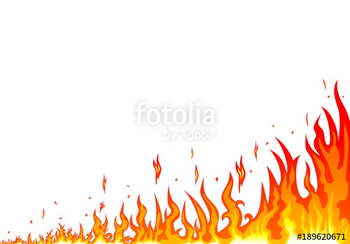 500x349 Spurts Of Flame.abstract Fire On A White Background. Border Of