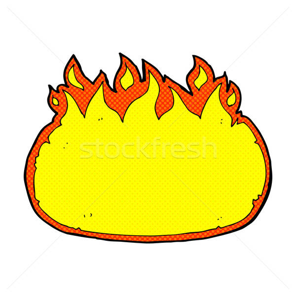 600x600 Comic Cartoon Fire Border Vector Illustration Lineartestpilot