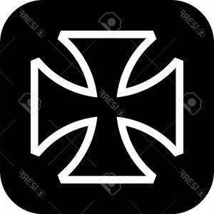 300x300 Fire Department Maltese Cross Symbol Illustration Orangiausa