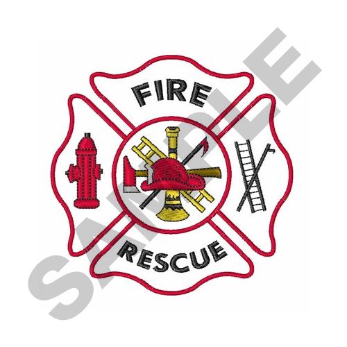 500x500 Maltese Cross Fire Rescue Embroidery Design Annthegran