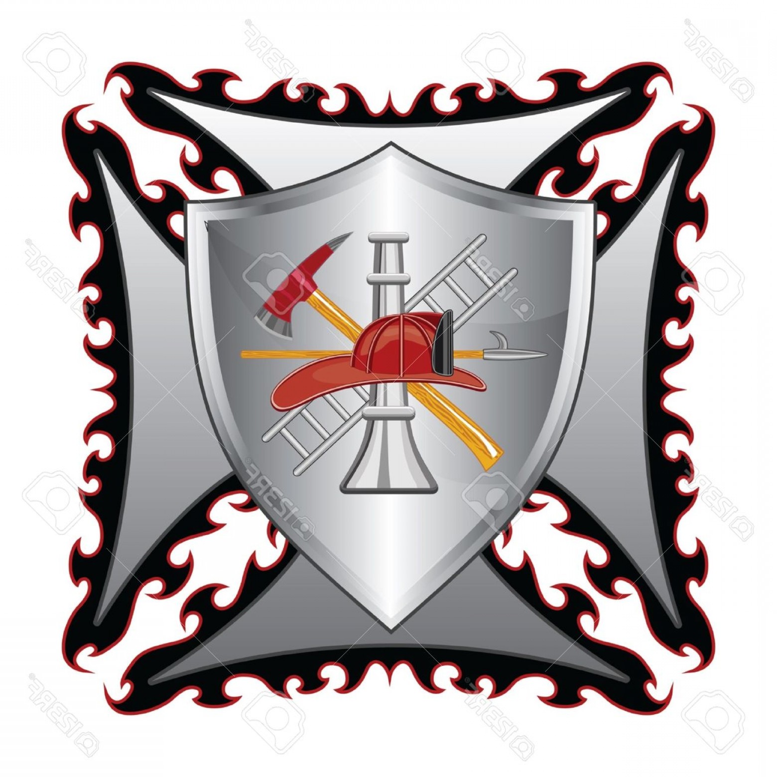 1560x1560 Fire Department Maltese Cross Vector Free Orangiausa
