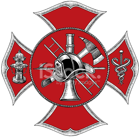 450x440 Fire Department Symbol Retro Style Stock Vector