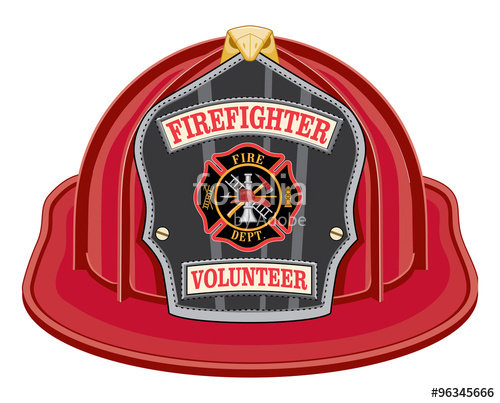 500x403 Firefighter Volunteer Red Helmet Is An Illustration Of A Red