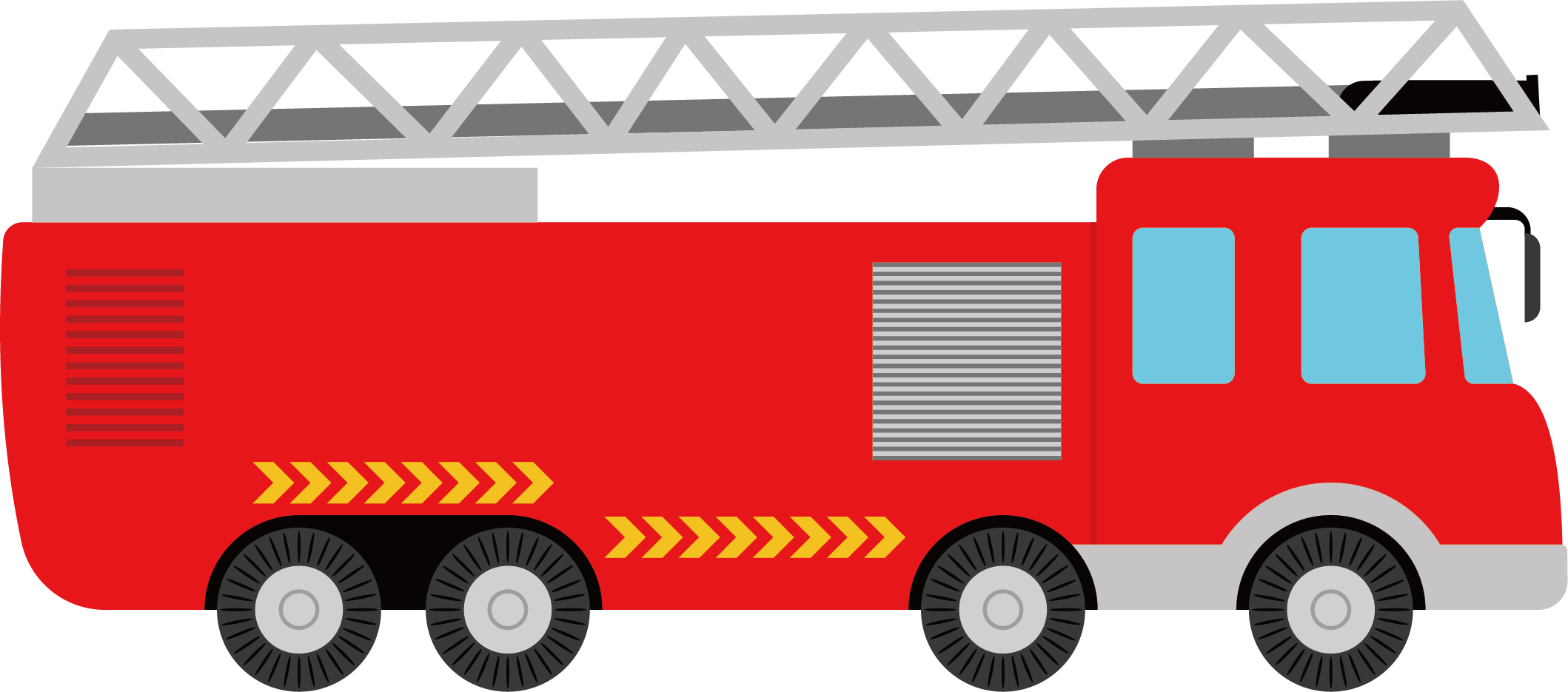 2118x935 Fire Engine Car Transport Illustration