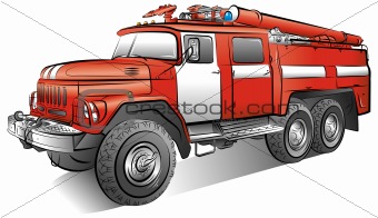 340x196 Image 4142393 Drawing Of The Russian Color Fire Engine, Vector