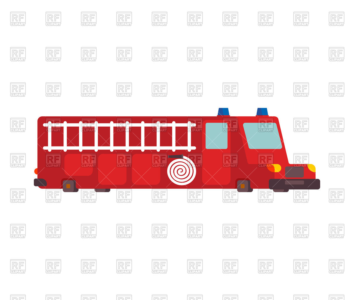 1200x1018 Cartoon Fire Engine Car On White Background Vector Image Vector