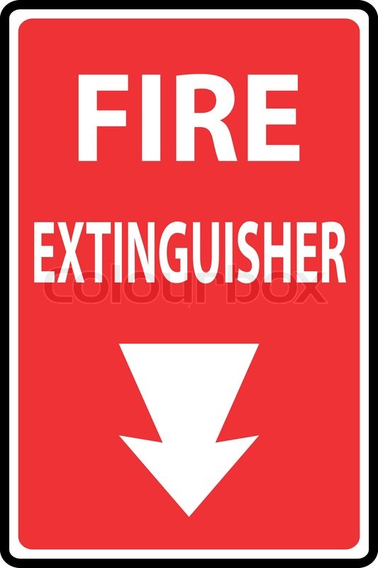 533x800 Signs Of Fire Extinguishers Sign. Vector Illustration Stock