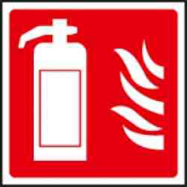600x600 Fire Extinguisher Labels 100mm X 100mm