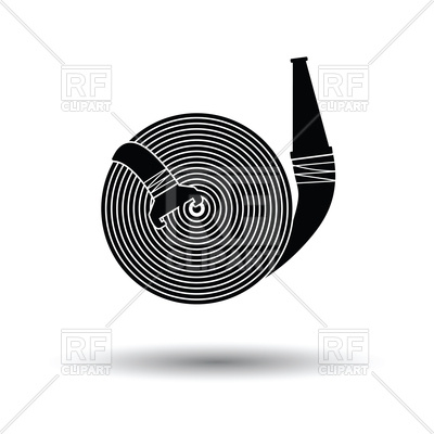 400x400 Fire Hose Icon With Shadow Design Vector Image Vector Artwork Of