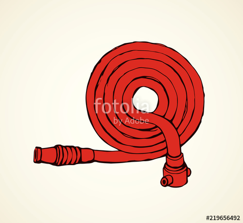 500x458 Fire Hose. Vector Drawing Stock Image And Royalty Free Vector