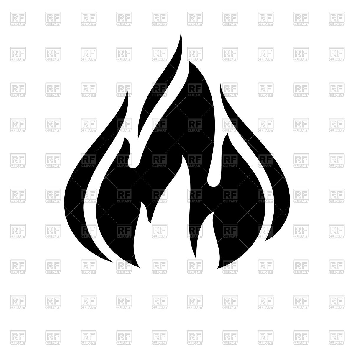 1200x1200 Fire Flame Black Icon Vector Image Vector Artwork Of Icons And