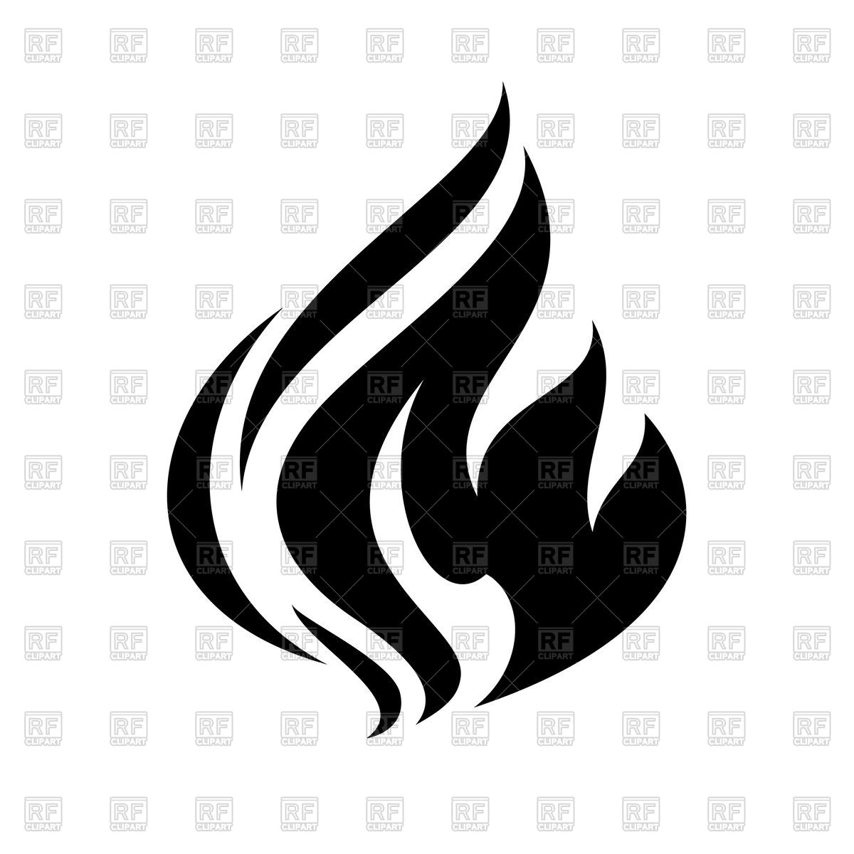 1200x1200 Fire Flame Icon Isolated On White Background Vector Image Vector