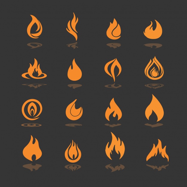 626x626 Fire Icons Collection Vector Free Download