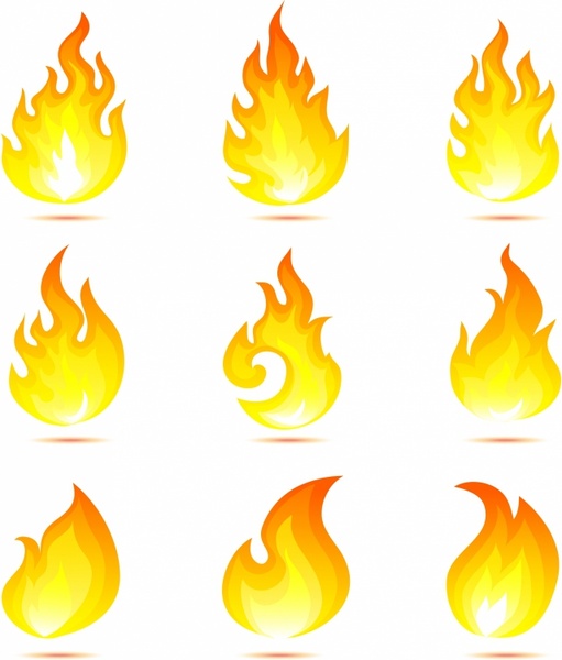 511x600 Flame Icons Free Vector In Adobe Illustrator Ai ( .ai