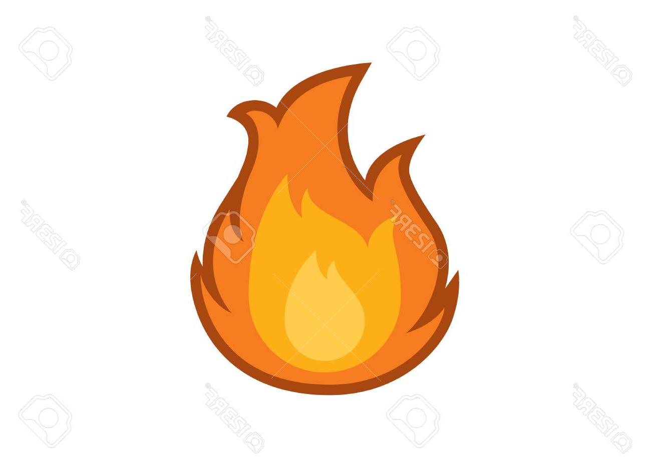1300x919 Best 15 Flame Icon Vector Fire On White Background Drawing