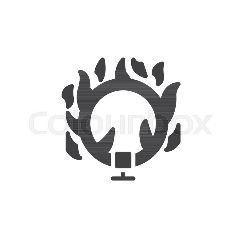 800x800 Ring Of Fire Icon Vector, Filled Flat Sign, Solid Pictogram