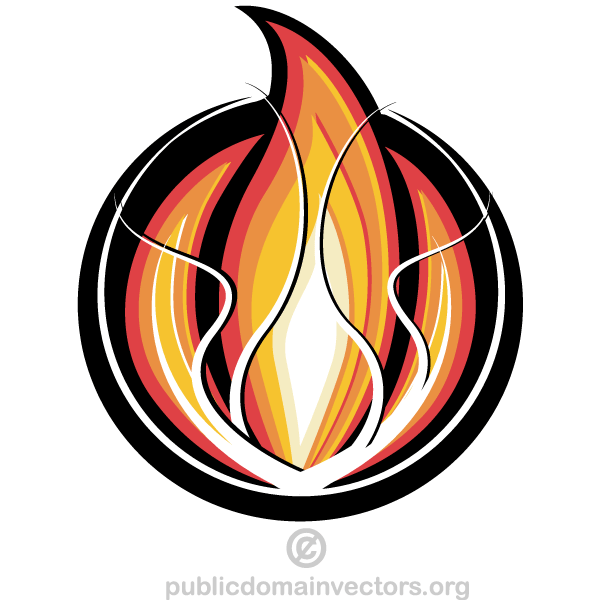 600x600 Fire Logo Design Vector 123freevectors