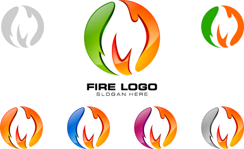 500x306 Abstract Fire Logos Vector 01 Free Download