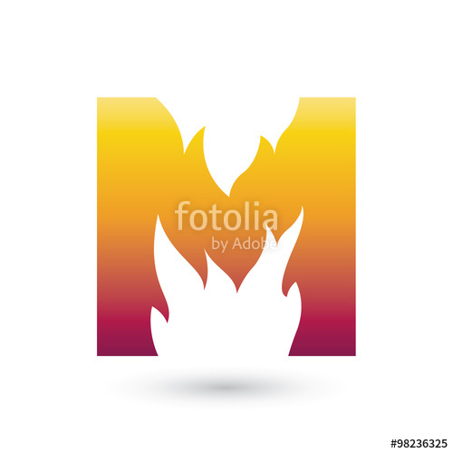 500x500 Letter M Fire Logo Stock Image And Royalty Free Vector Files On