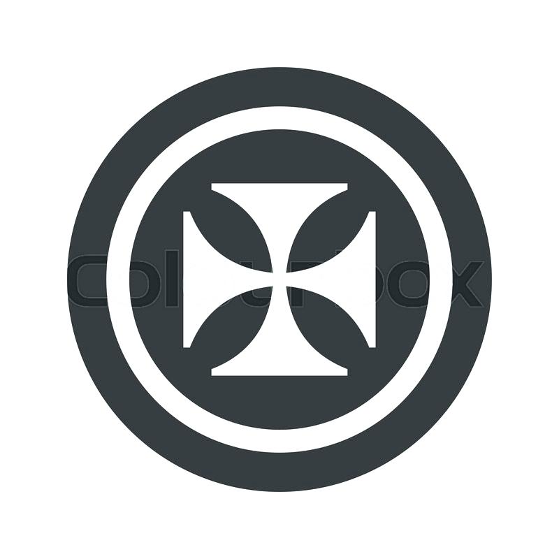 800x800 Firefighter Maltese Cross Template Image Of In Circle On Black