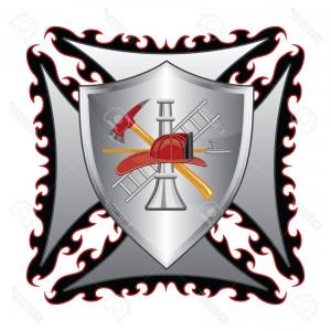 300x300 Stock Vector Fire Department Maltese Cross Silver Rongholland