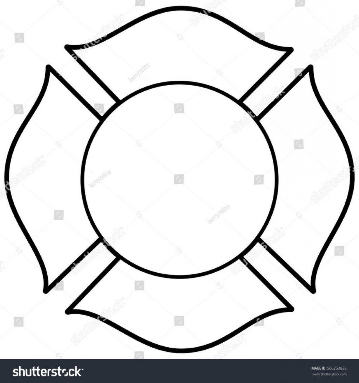 1228x1310 Blank Firefighter Maltese Cross Vector Sohadacouri