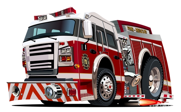 600x370 Cartoon Fire Truck Vector 06 Free Download