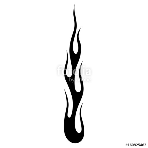 500x500 Flame Vector Tribal. Flame Tattoo Design Tribal Sketch. Fire