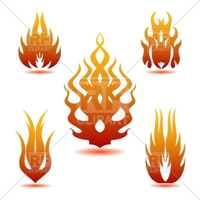 400x400 Silhouette Of Abstract Fire Vector Image Vector Artwork Of