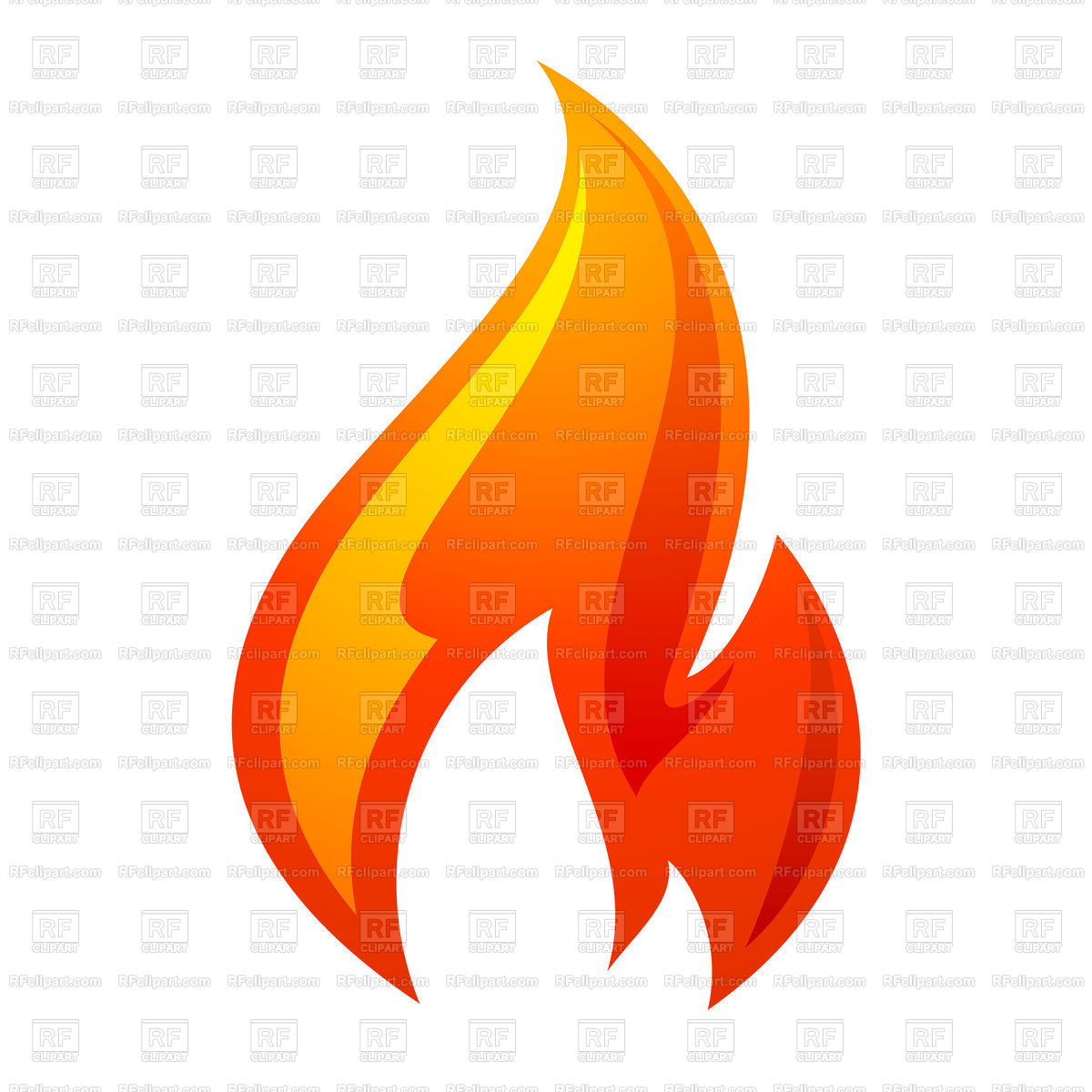 1200x1200 Fire Flame Icon On A White Background Vector Image Vector