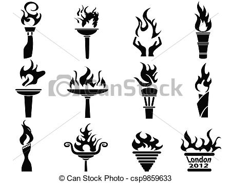 450x357 Drawn Torch Fire Vector