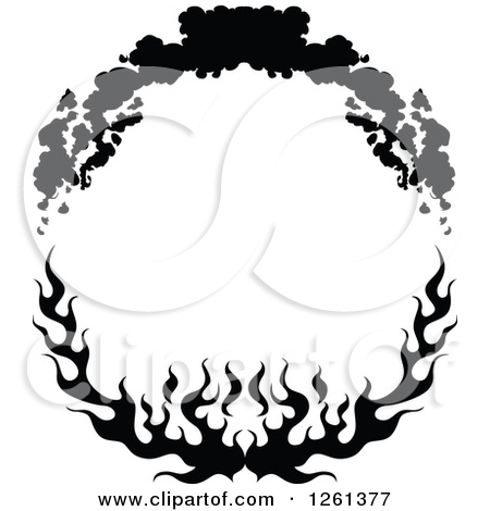 450x470 Fire Clipart Border Black And White