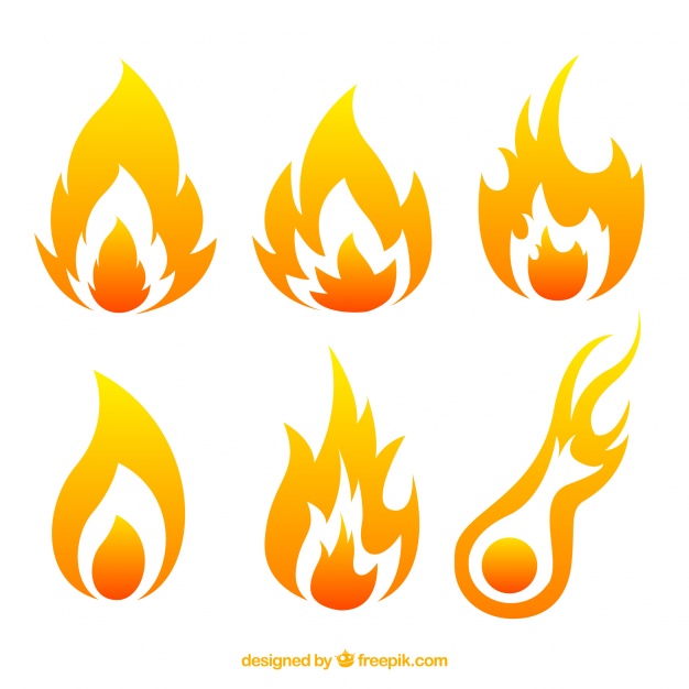 626x626 Pack Of Flames Of Fire Vector Free Download